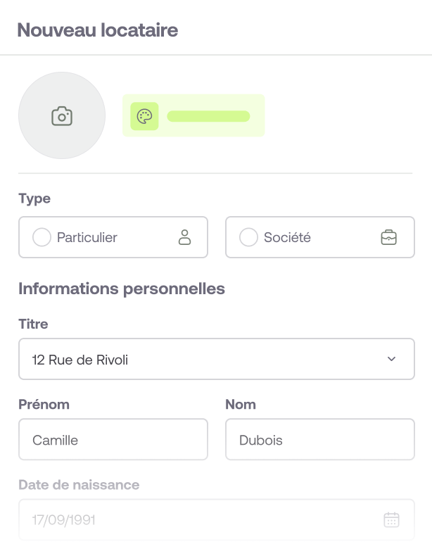 Créer un locataire